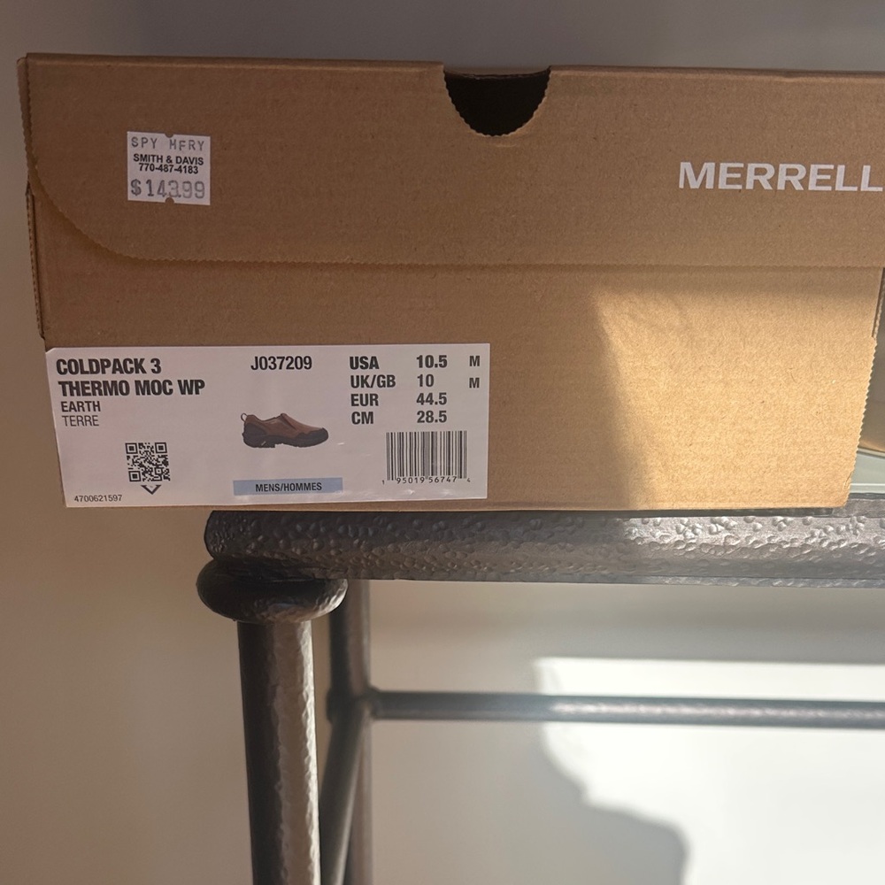 Merrell Coldpack 3 Thermo Moc WP in Earth Tone size 10 1/2. NWT